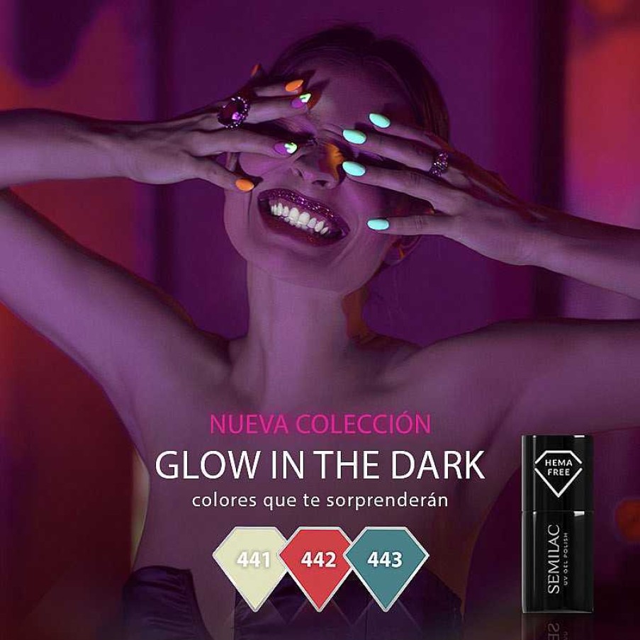 New Material Estética Semilac Glow In The Dark