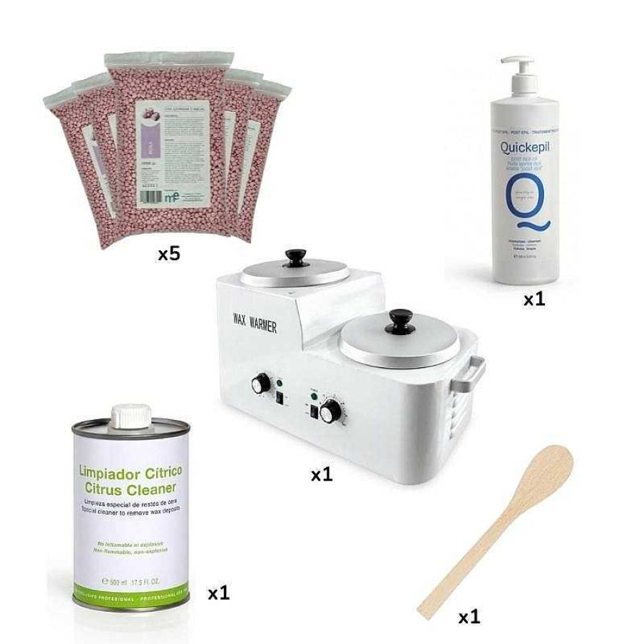 New Material Estética Kit Cera Caliente Luxe