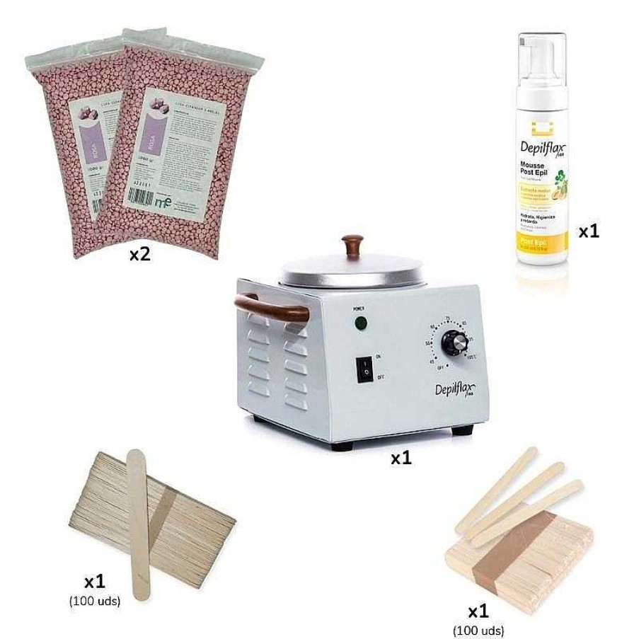 Clearance Material Estética Kit Cera Caliente Basic
