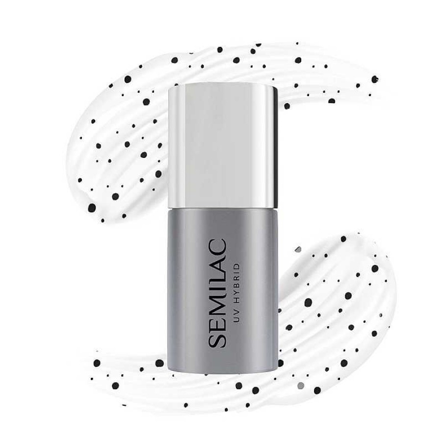 Hot Semilac Semilac T20 - Top No Wipe Black Sprinkles 7 Ml