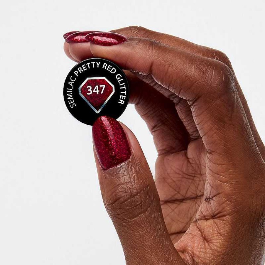 New Semilac Esmalte Semilac N 347 (Pretty Red Glitter)